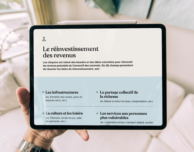 Le bilan des séances d'information participatives sur la création du Connectif des sommets et l'énergie éolienne maintenant disponible