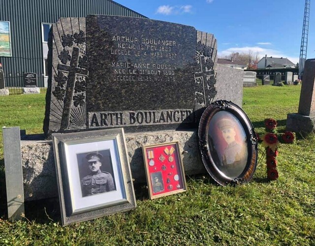 Hommage au vétéran Joseph-Arthur Boulanger soldat de la Première Guerre mondiale
